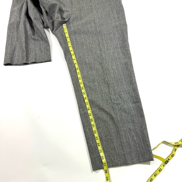 Lafayette 148 Fulston Glistening Pinstripe Trousers Wool Cashmere - Picture 8 of 9